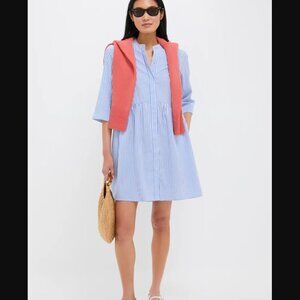 Tuckernuck Blue Stripe Royal Shirt Dress, Size Small